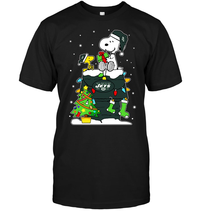 New York Jets "snoopy & Woodstock Christmas" T-Shirt